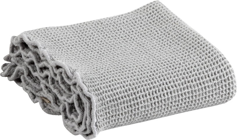 Serviette de toilette petit gaufrage gris clair 50 x 90 cm - The Cool Republic - The Cool Republic