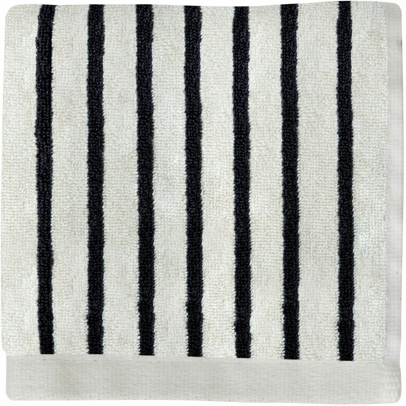 Serviette de toilette rayée noire et blanche bandes étroites 30 x 30 cm Boudoir - Mette Ditmer - The Cool Republic