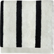 Serviette de toilette rayée noire et blanche bandes larges 30 x 30 cm Boudoir - Mette Ditmer - The Cool Republic