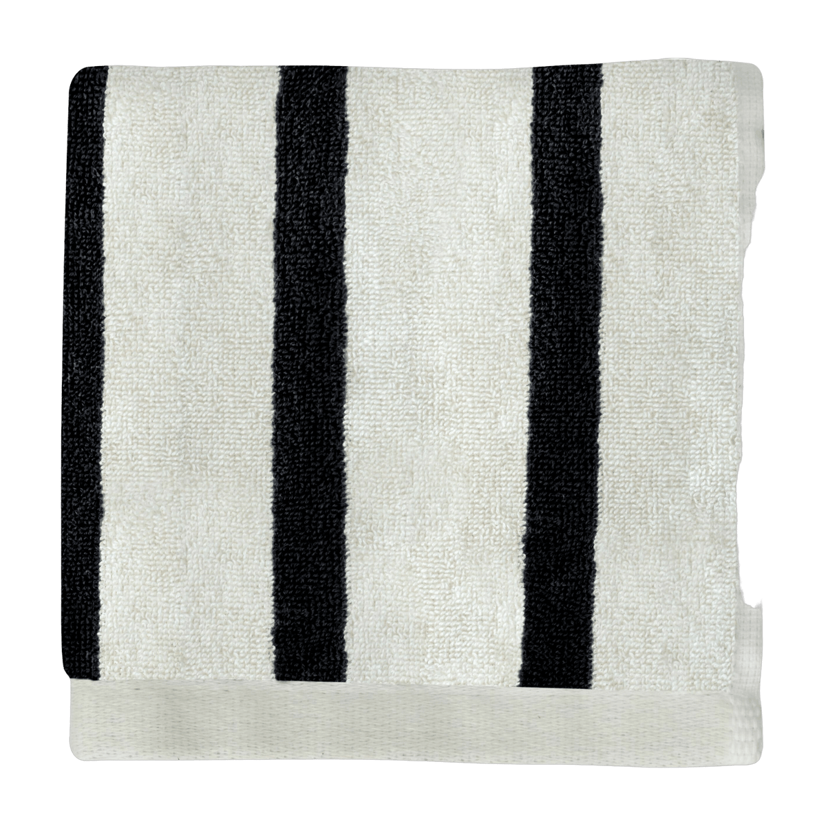 Serviette de toilette rayée noire et blanche bandes larges 30 x 30 cm Boudoir - Mette Ditmer - The Cool Republic