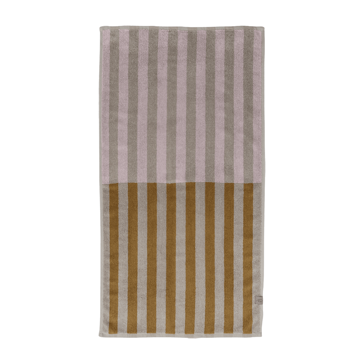 Serviette de toilette rayée rose 50 x 90 cm Discorder - Mette Ditmer - The Cool Republic