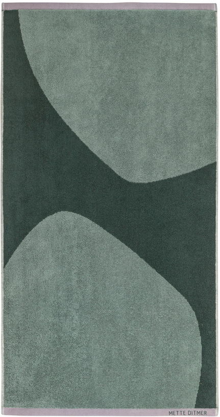 Serviette de toilette vert thym 50 x 95 cm Rock - Mette Ditmer - The Cool Republic