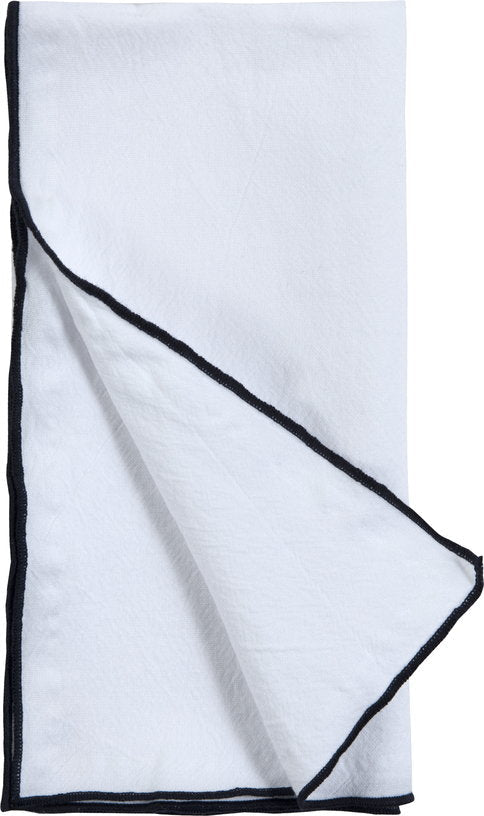 Serviette en coton lavé blanche 45 x 45 cm - The Cool Republic - The Cool Republic