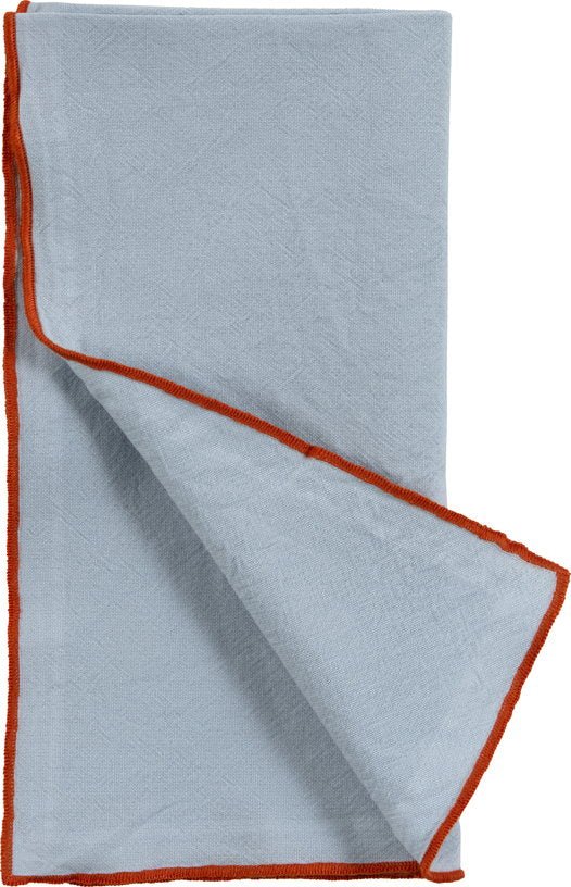 Serviette en coton lavé bleu ciel 45 x 45 cm - The Cool Republic - The Cool Republic