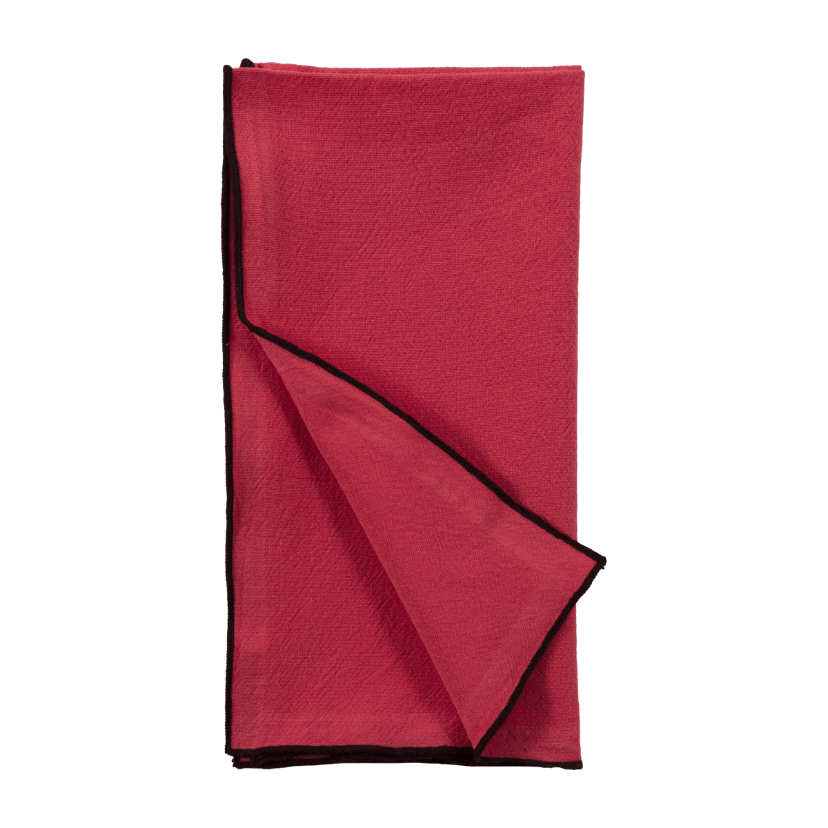 Serviette en coton lavé fuchsia 45 x 45 cm - The Cool Republic - The Cool Republic
