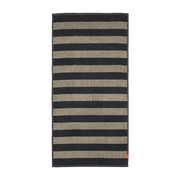 Serviette rayée sable et gris 50 x 90 cm Aros - Mette Ditmer - The Cool Republic