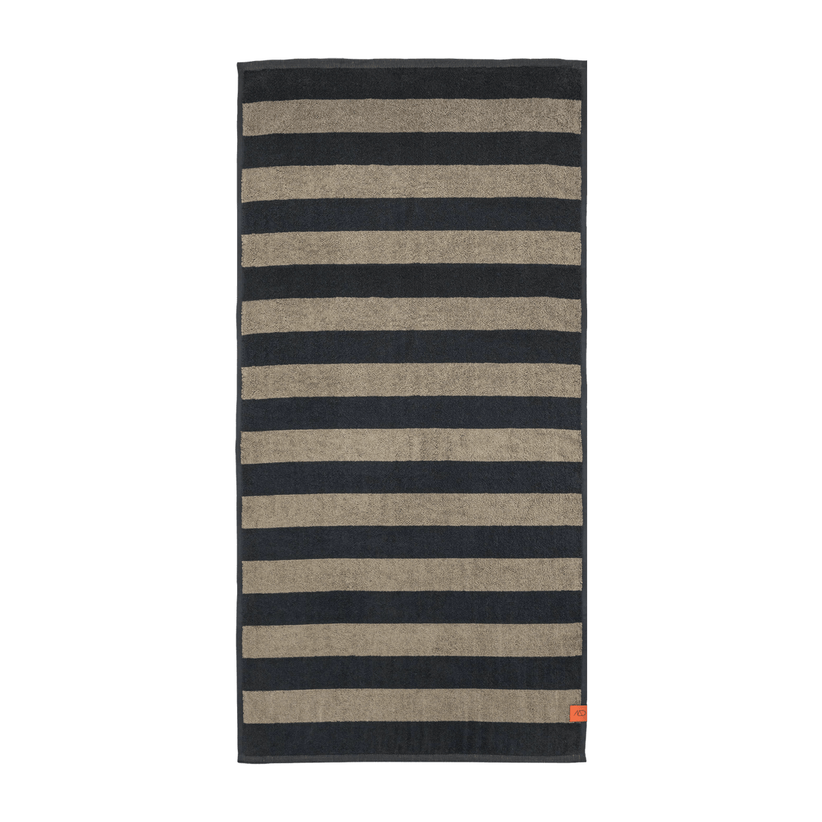 Serviette rayée sable et gris 50 x 90 cm Aros - Mette Ditmer - The Cool Republic