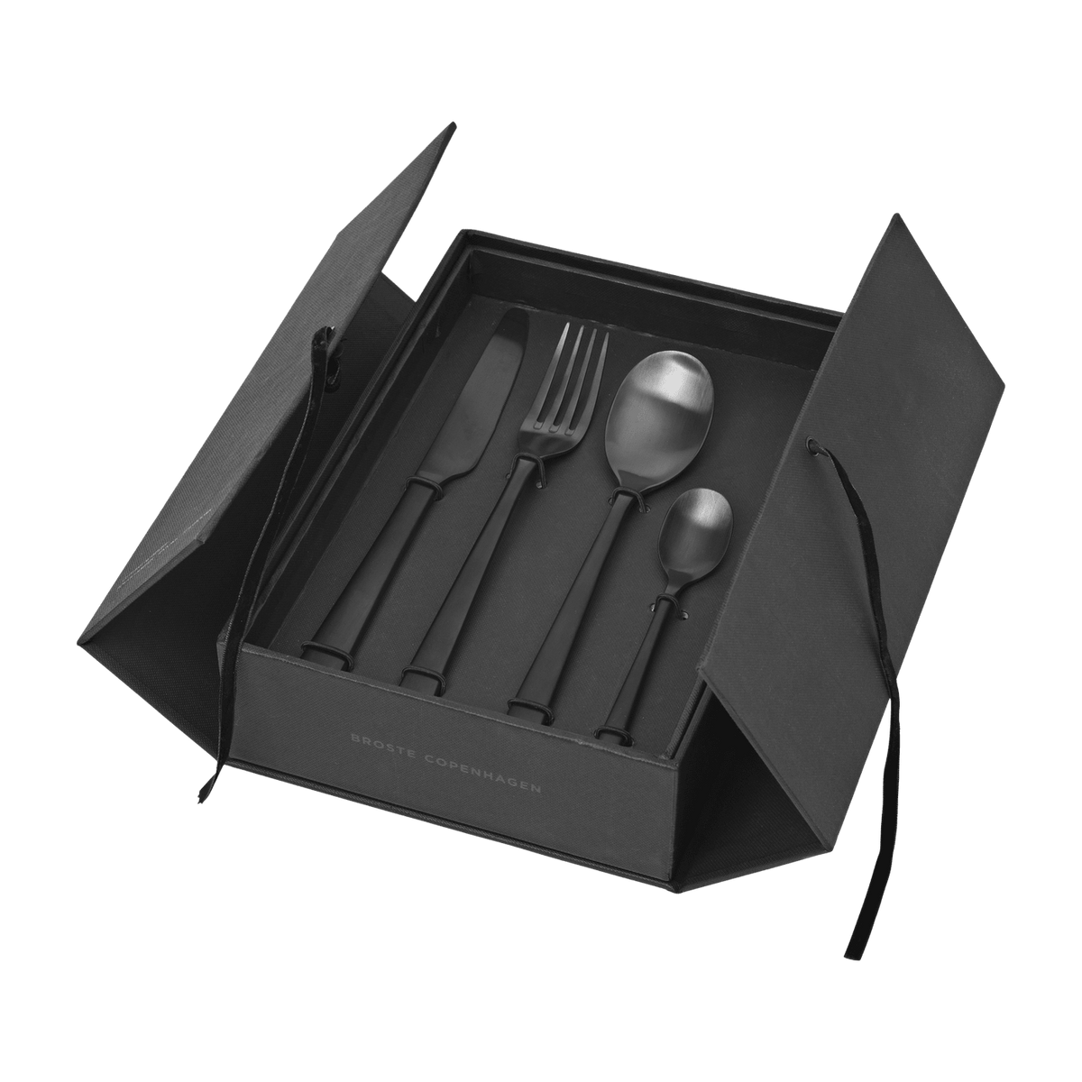 Set de 16 couverts en inox noir Hune - Broste Copenhagen - The Cool Republic