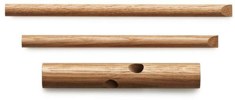Set de 2 crochets en chêne naturel 15,5 x 12,5 x 14,5 cm Sticks - Normann Copenhagen - The Cool Republic
