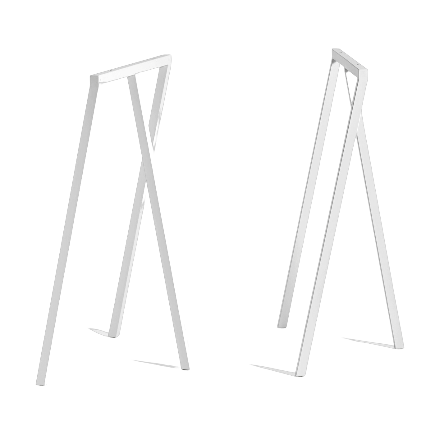Set de 2 grands tréteaux en acier blanc Loop Stand - HAY - The Cool Republic