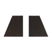 Set de 2 serre-livres en acajou massif foncé Grooves - Ethnicraft Accessories - The Cool Republic
