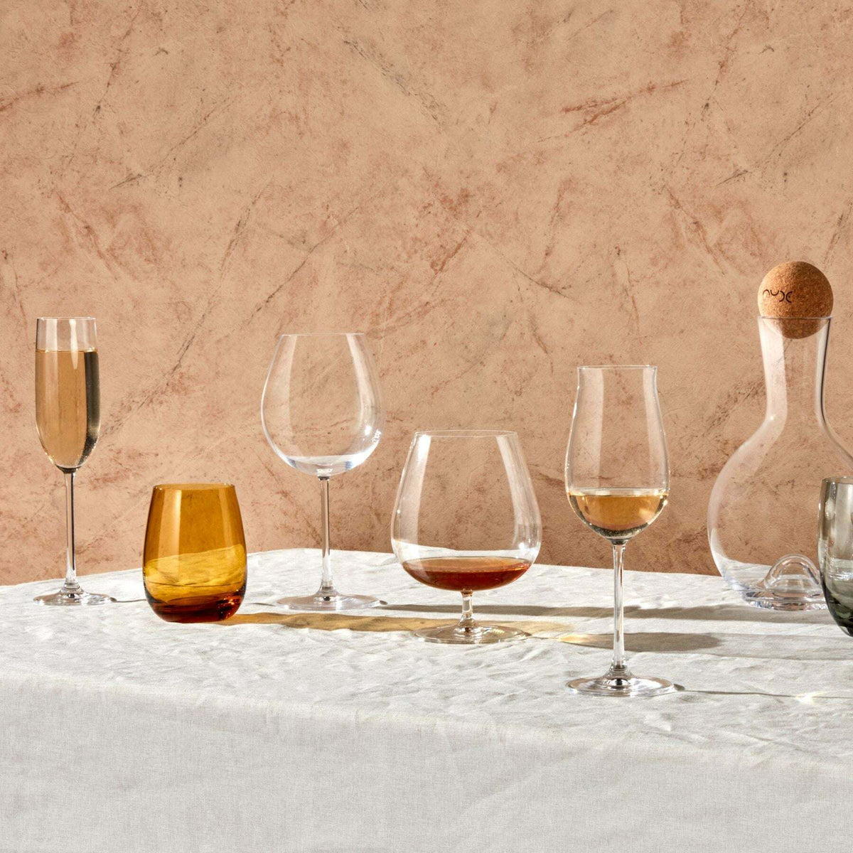Set de 2 verres à vin rosé Vintage - Nude Glass - The Cool Republic