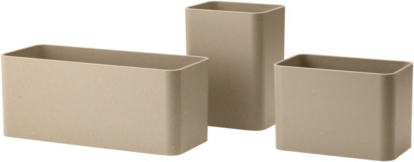 Set de 3 organisateurs beige 9x8x7cm Works - String furniture - The Cool Republic