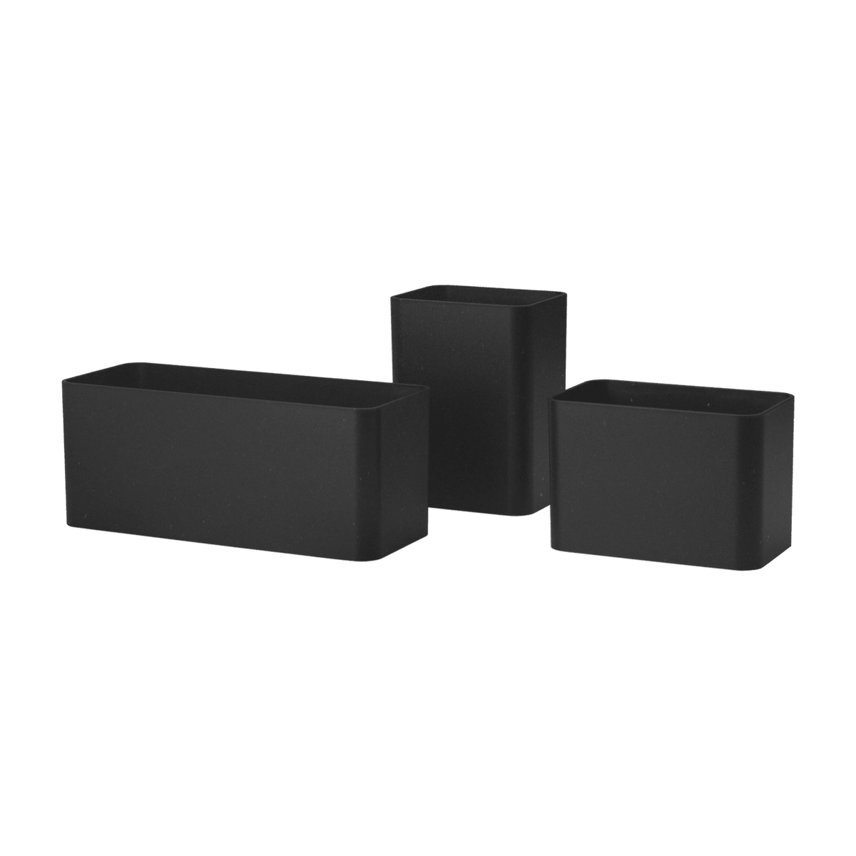 Set de 3 organisateurs noir 9x8x7cm Works - String furniture - The Cool Republic