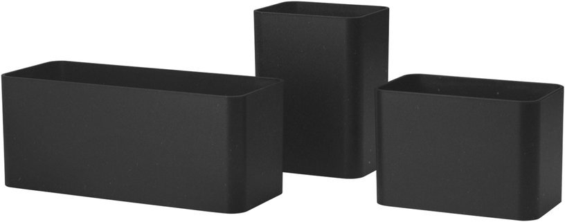 Set de 3 organisateurs noir 9x8x7cm Works - String furniture - The Cool Republic