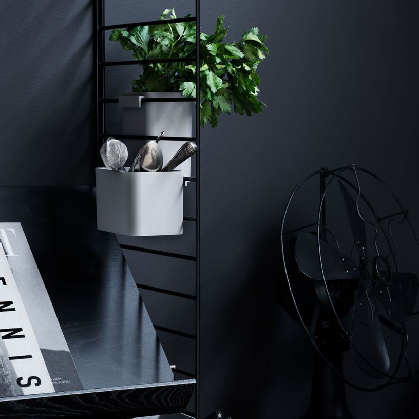 Set de 3 organisateurs noir 9x8x7cm Works - String furniture - The Cool Republic