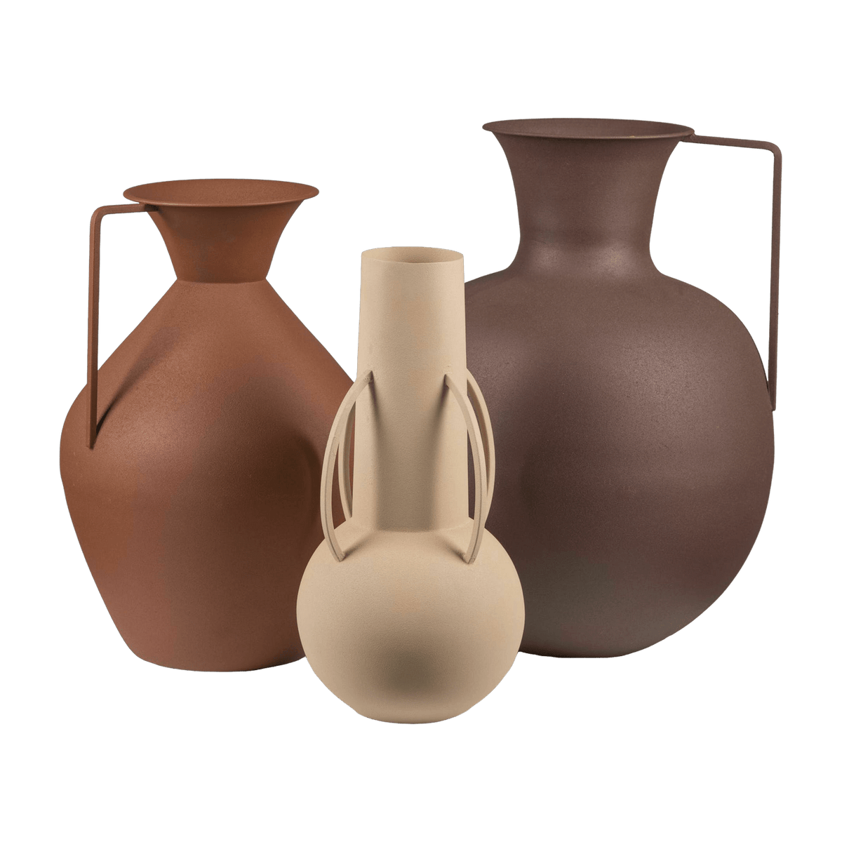 Set de 3 vases marron Roman - Pols Potten - The Cool Republic