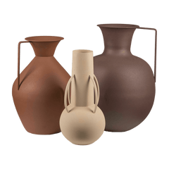 Set de 3 vases marron Roman - Pols Potten - The Cool Republic