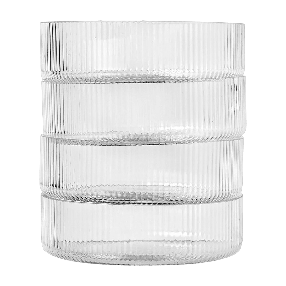 Set de 4 Bols de service en verre transparent Ripple - Ferm Living - The Cool Republic