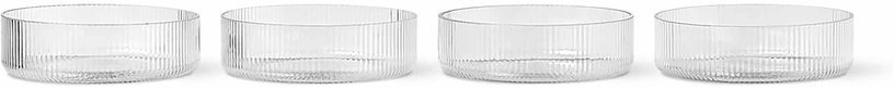 Set de 4 Bols de service en verre transparent Ripple - Ferm Living - The Cool Republic