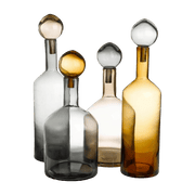 Set de 4 bouteilles marron en verre Bubbles & Bottles - Pols Potten - The Cool Republic
