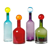 Set de 4 bouteilles multicolore en verre Bubbles & Bottles - Pols Potten - The Cool Republic