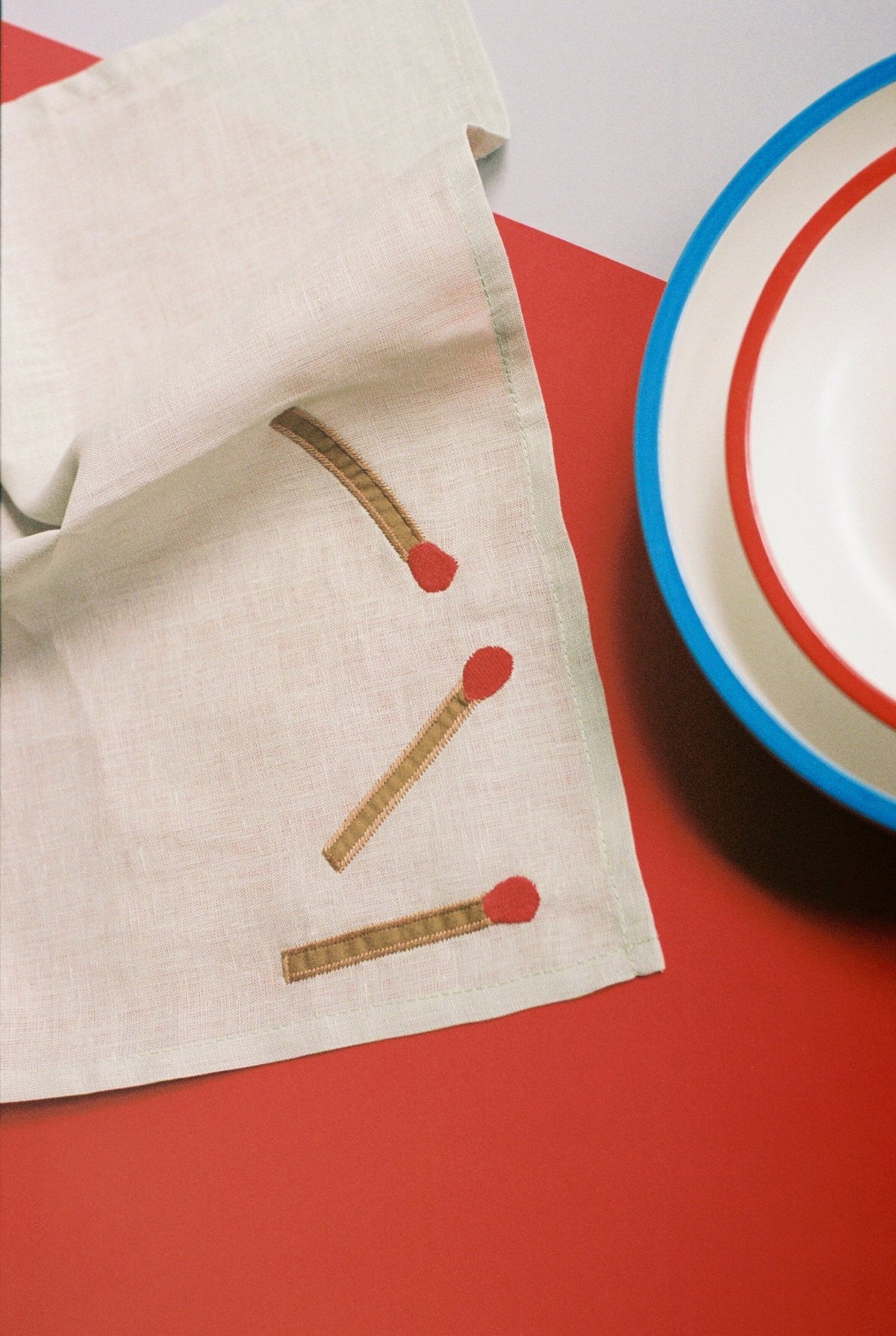 Sobremesa Set of 4 White Linen Napkins - HAY - The Cool Republic