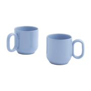 Set de deux tasses en terre cuite bleu clair Barro - Hay - The Cool Republic