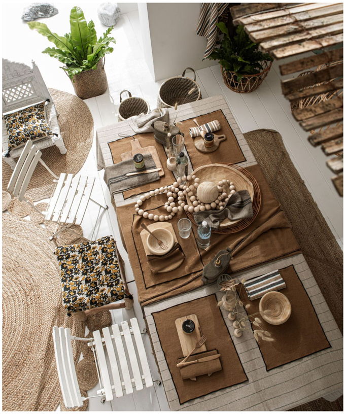 Set de table en lin blanc 35x48cm Borgo - Haomy - The Cool Republic
