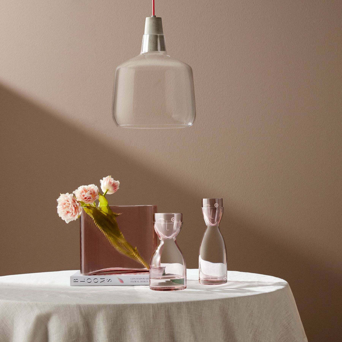 Set d'eau de nuit M. & Mme Short Dusty Rose - Nude Glass - The Cool Republic