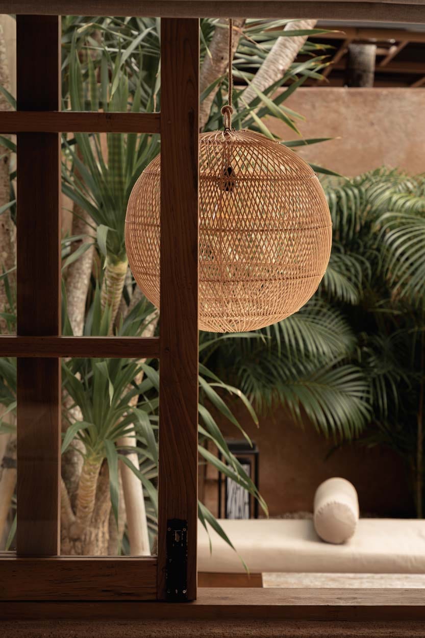 Suspension ronde en rotin tressé naturel 50cm Bubble - Bazar Bizar — vue 2