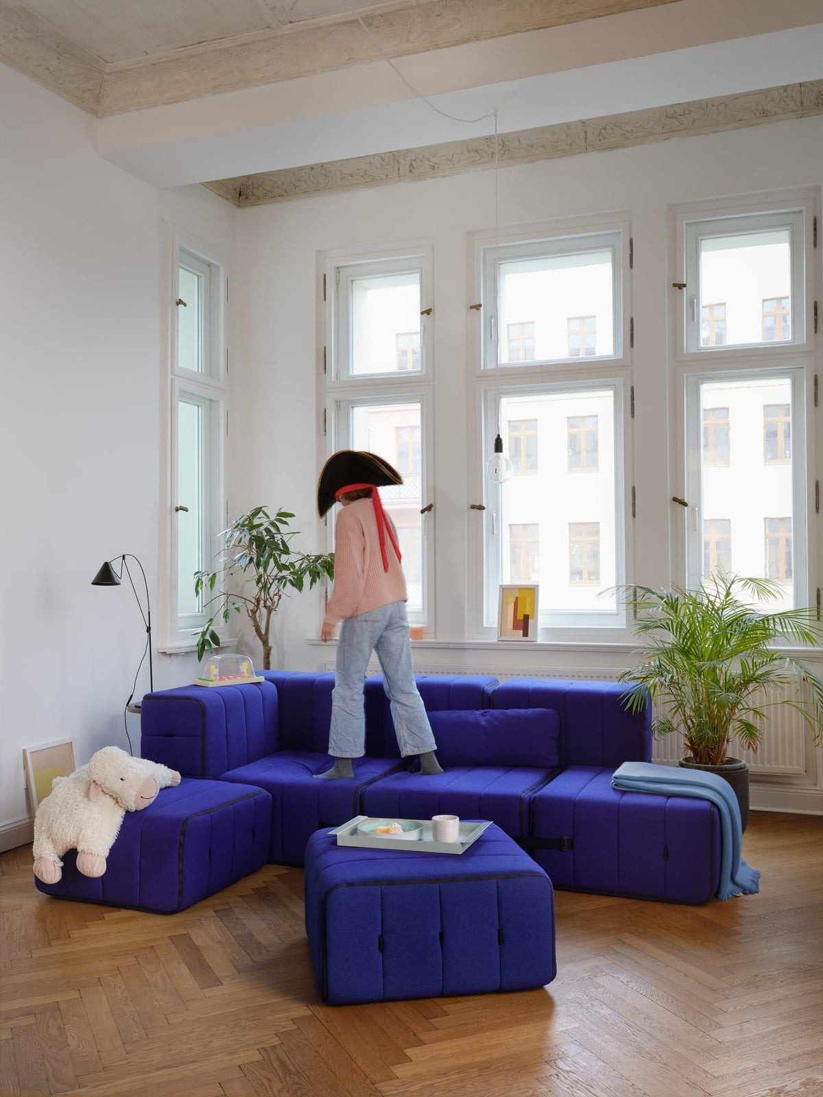 Canapé en tissu Jet gris 238x170x68cm Curt - Ambivalenz — vue 3