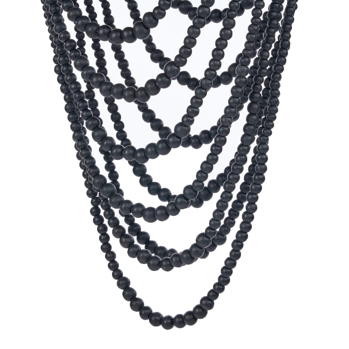 Lustre en perles de bois noir 47cm Wooden Bead - Bazar Bizar — vue 8