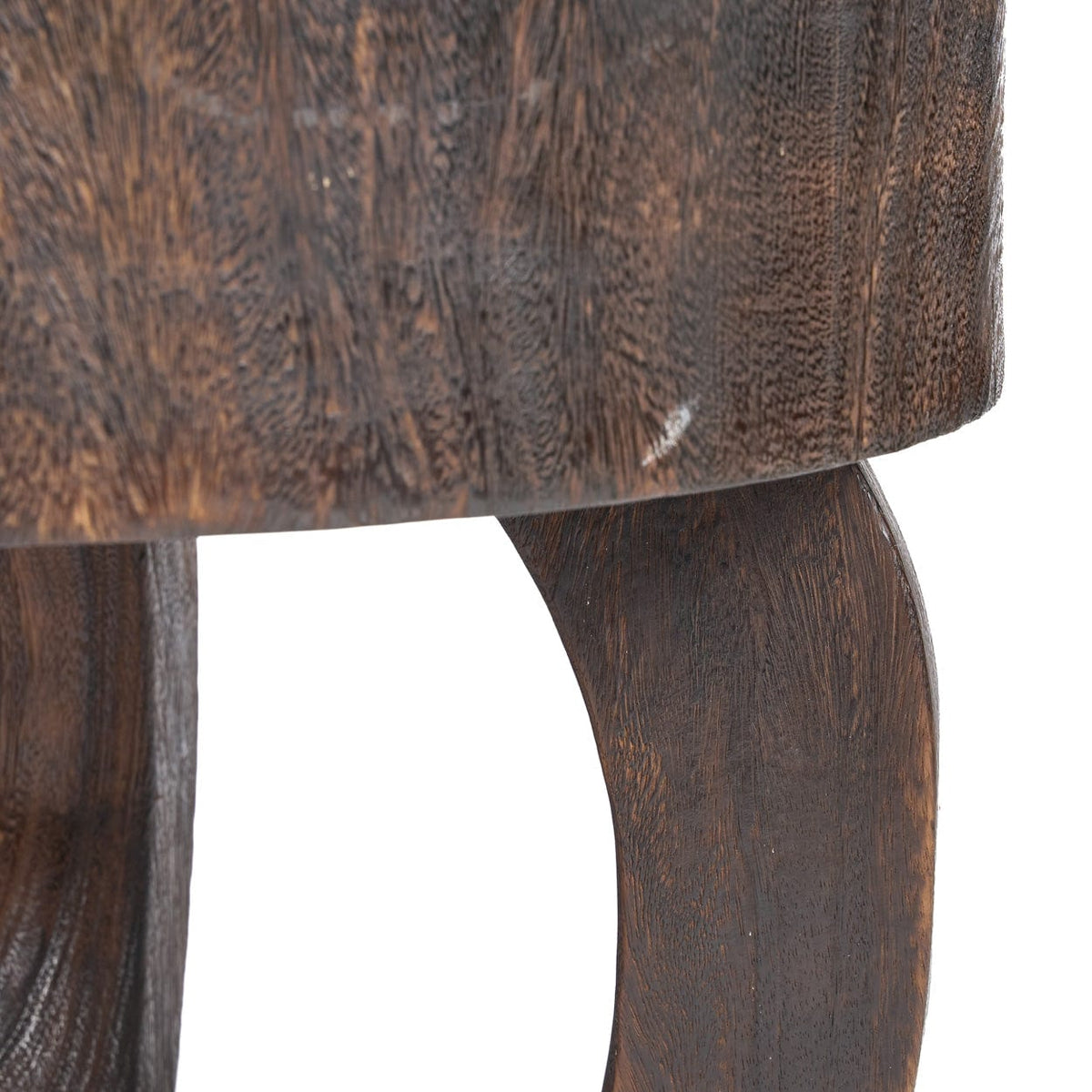 Table basse ronde en bois de manguier massif marron foncé 70x70x45cm Octo Chic - Bazar Bizar — vue 7