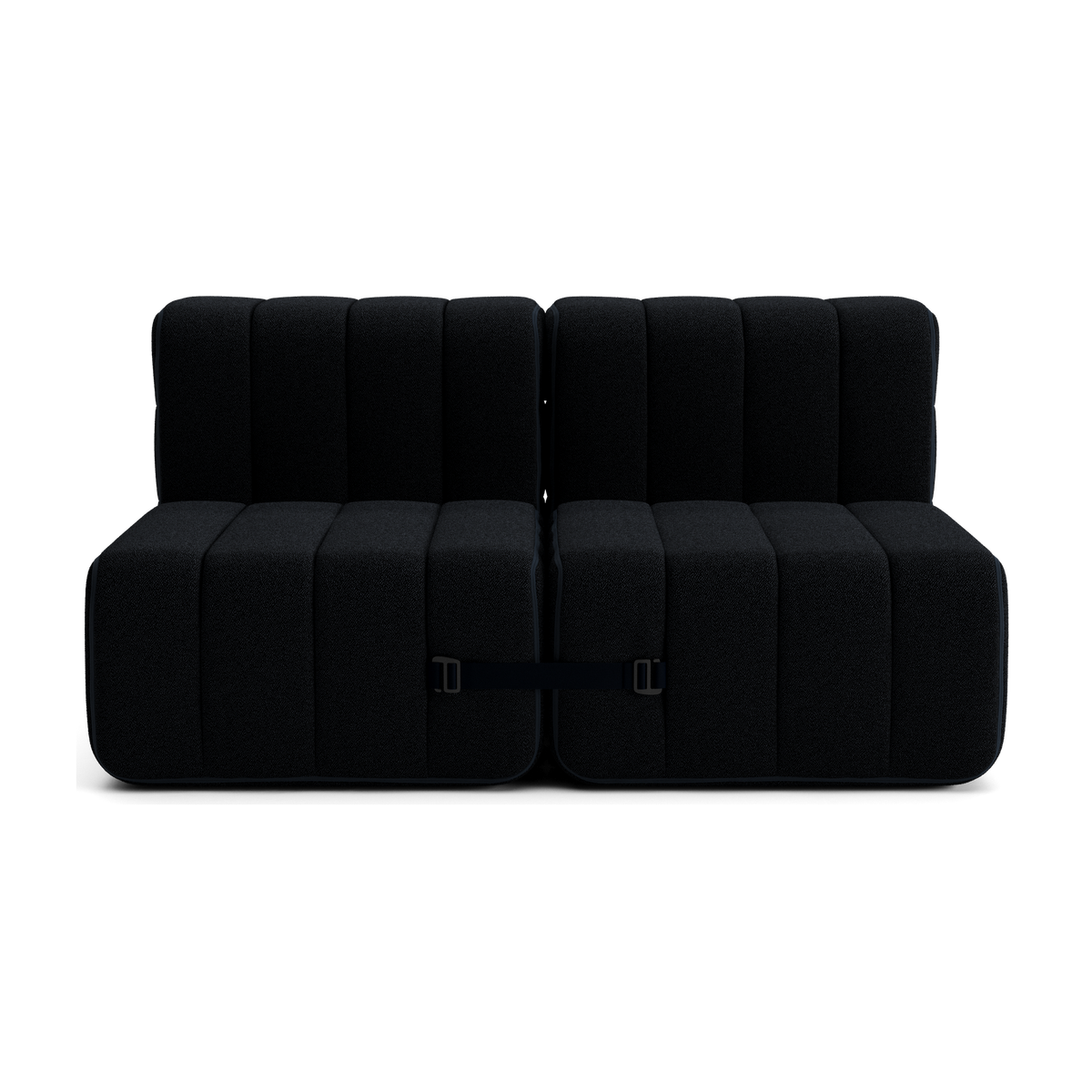 Canapé 2 places en tissu Sera en laine noir 136x102x68cm Curt - Ambivalenz — vue 4
