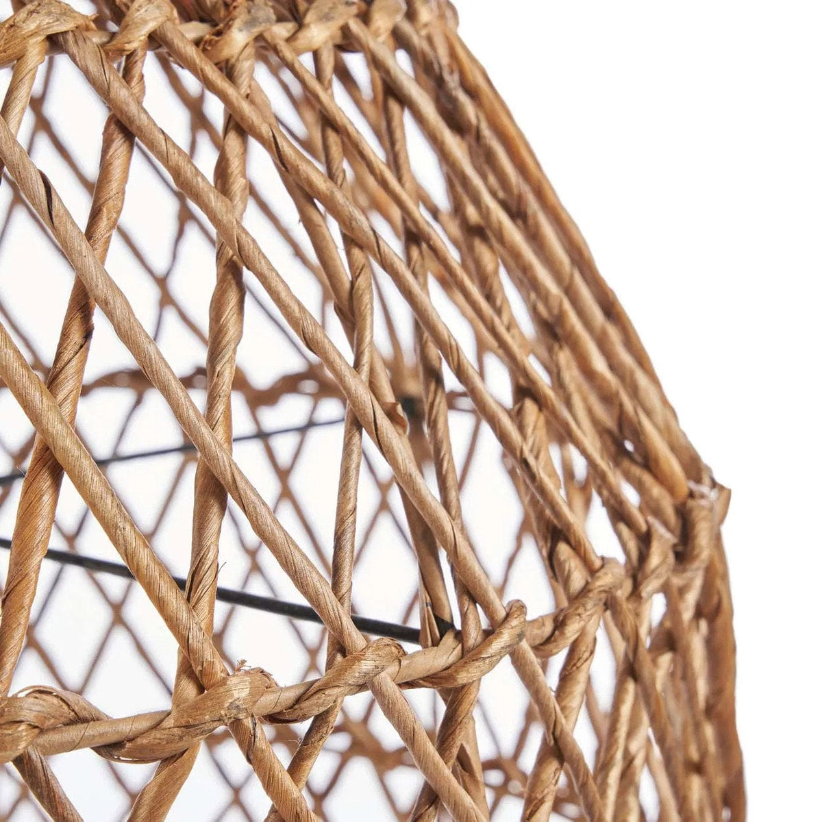 Suspension en fibre tressée naturelle beige 20cm Xiomara - Bazar Bizar — vue 3