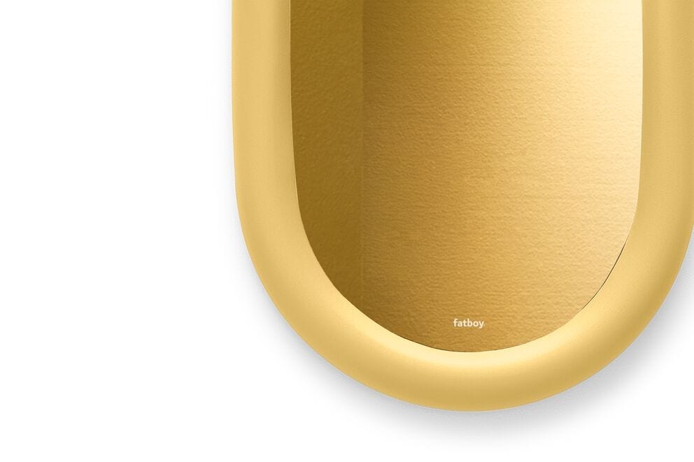 Miroir mural ovale en mousse souple jaune 35cm Mirage Loop - Fatboy — vue 5