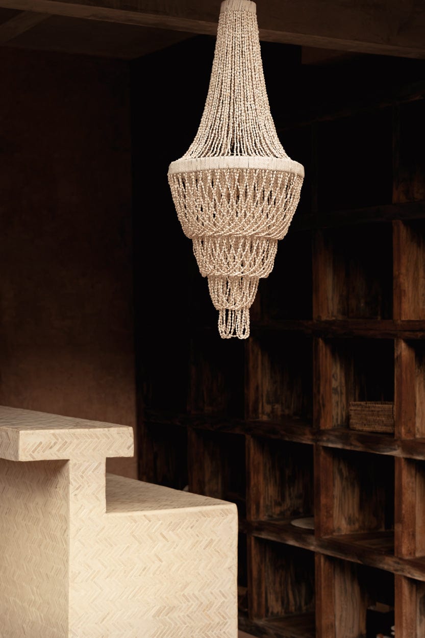 Lustre en coquillages naturel 40cm Ocean Tower Shell - Bazar Bizar — vue 4