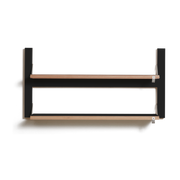 Double étagère murale en bouleau noir 40x18x80cm Fläpps - Ambivalenz
