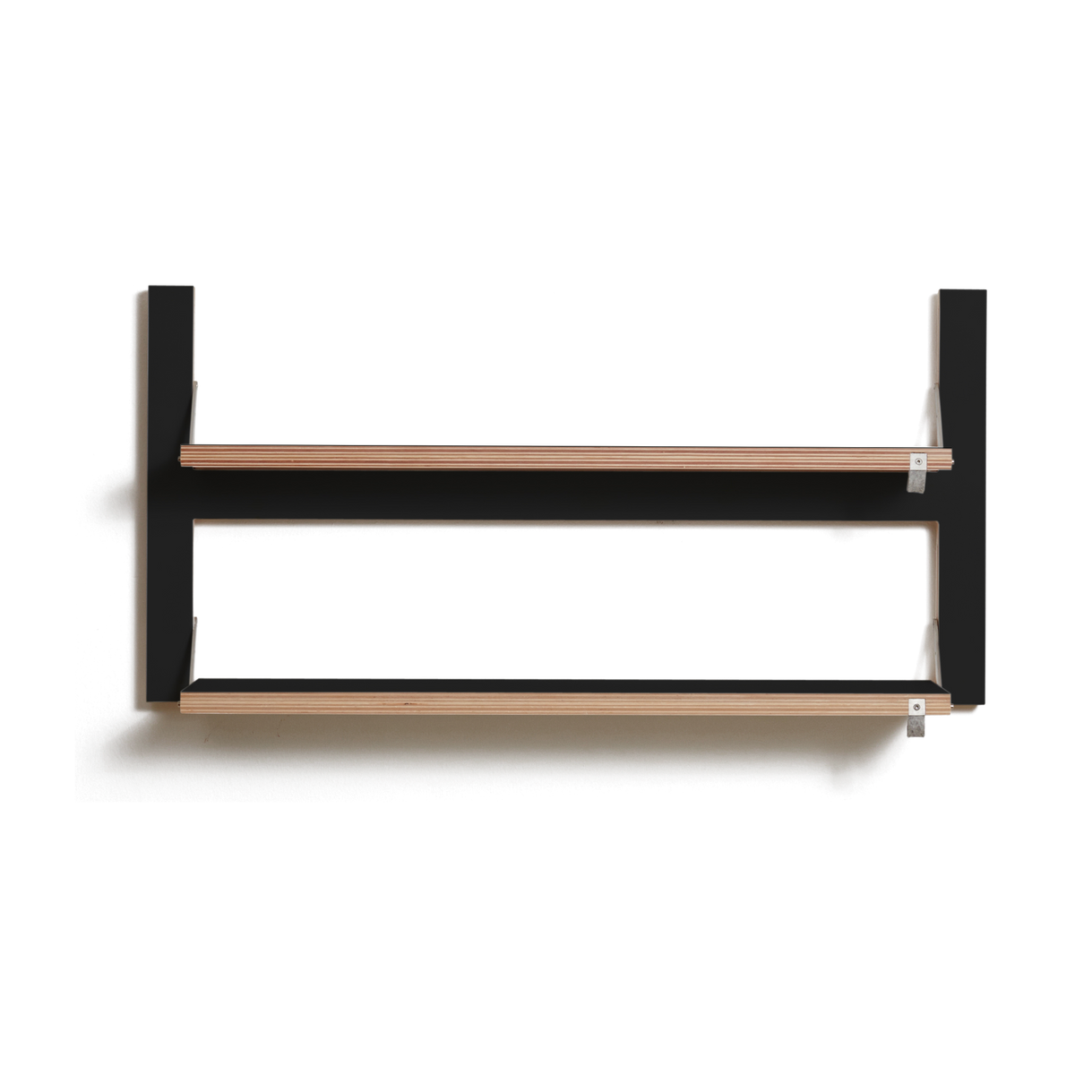 Double étagère murale en bouleau noir 40x18x80cm Fläpps - Ambivalenz