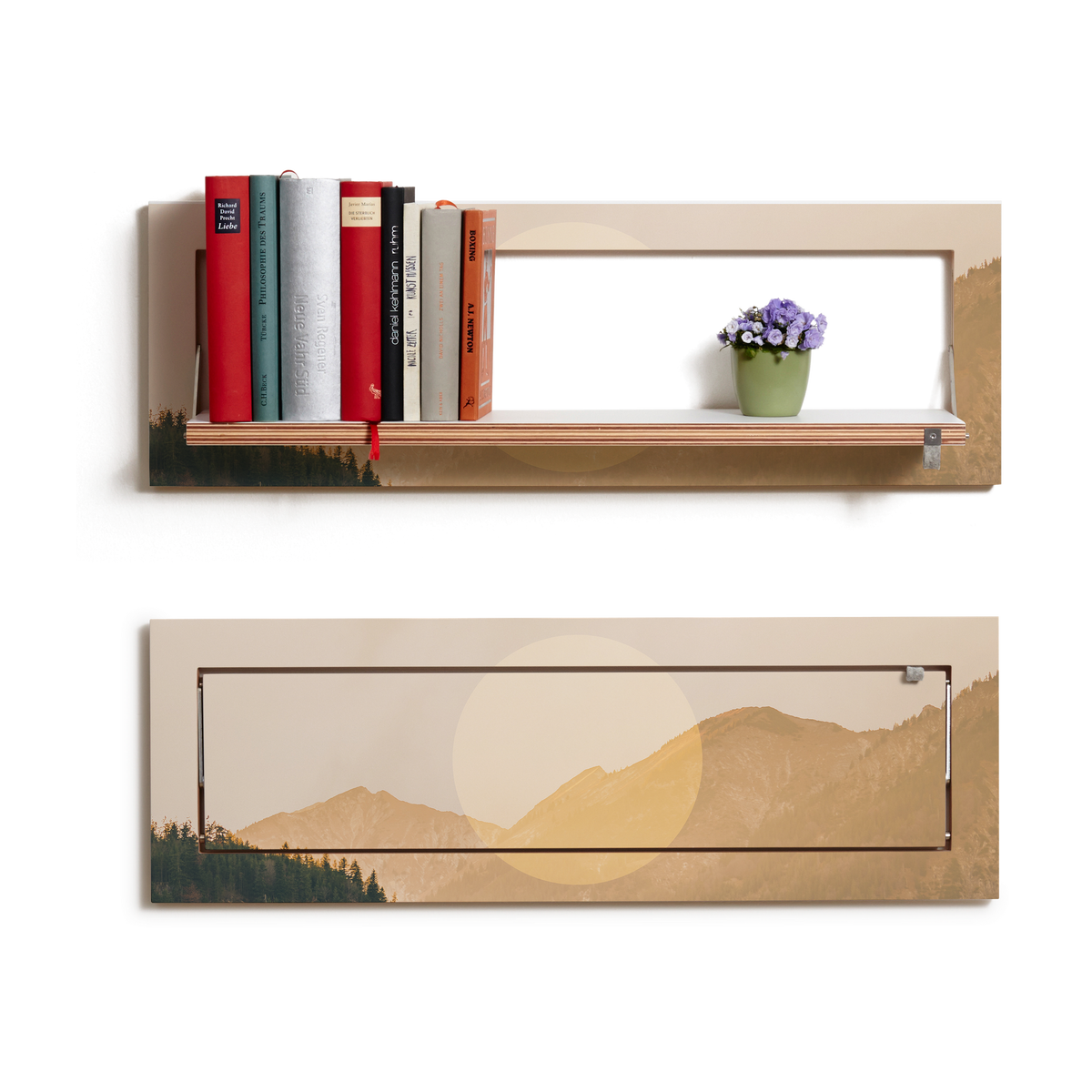 Étagère murale en bouleau beige 27x18x80cm Fläpps Alps - Ambivalenz — vue 2