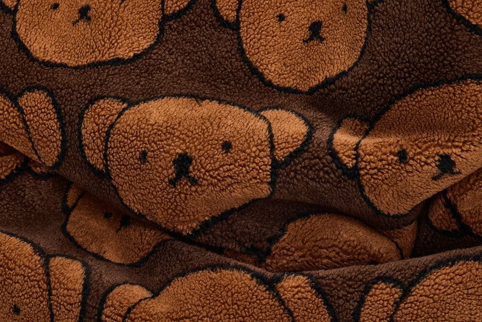 Pouf pour enfant en tissu doux marron 155x120x2cm Original Slim Teddy x Boris - Fatboy — vue 3
