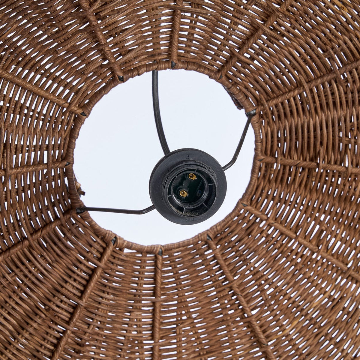 Suspension en rotin tressé brun foncé 103cm Wave - Bazar Bizar — vue 4