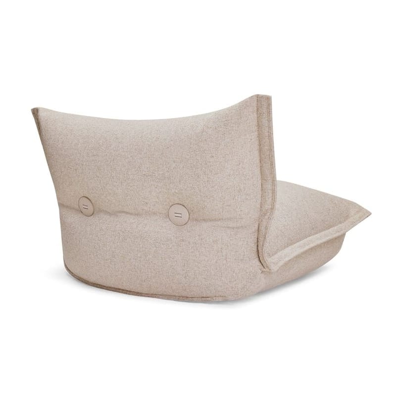 Fauteuil lounge en tissu bouclette beige 102x85x75cm BonBaron Slim - Fatboy — vue 2