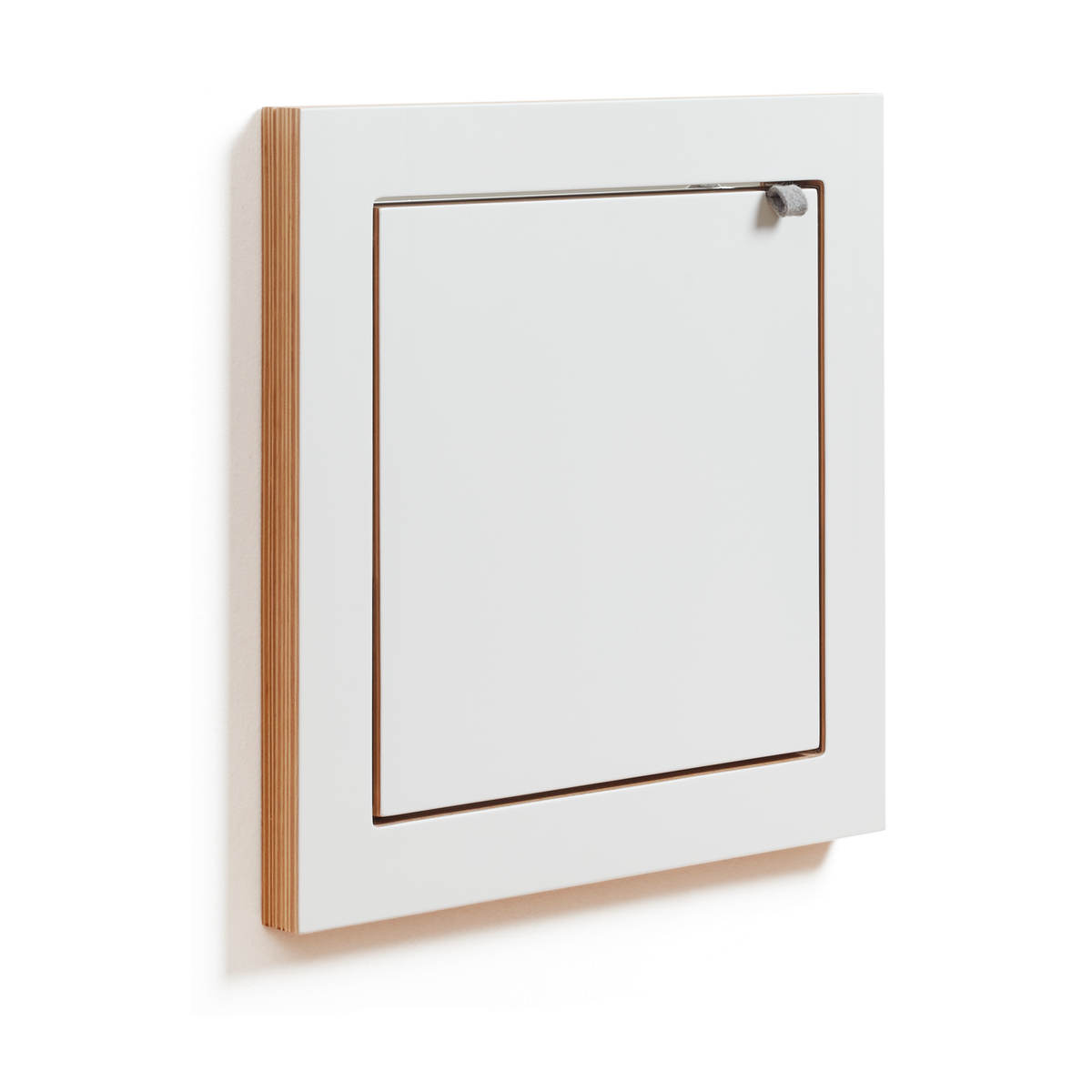 Étagère et miroir murale en bouleau blanc 40x31x40cm Fläpps - Ambivalenz — vue 2
