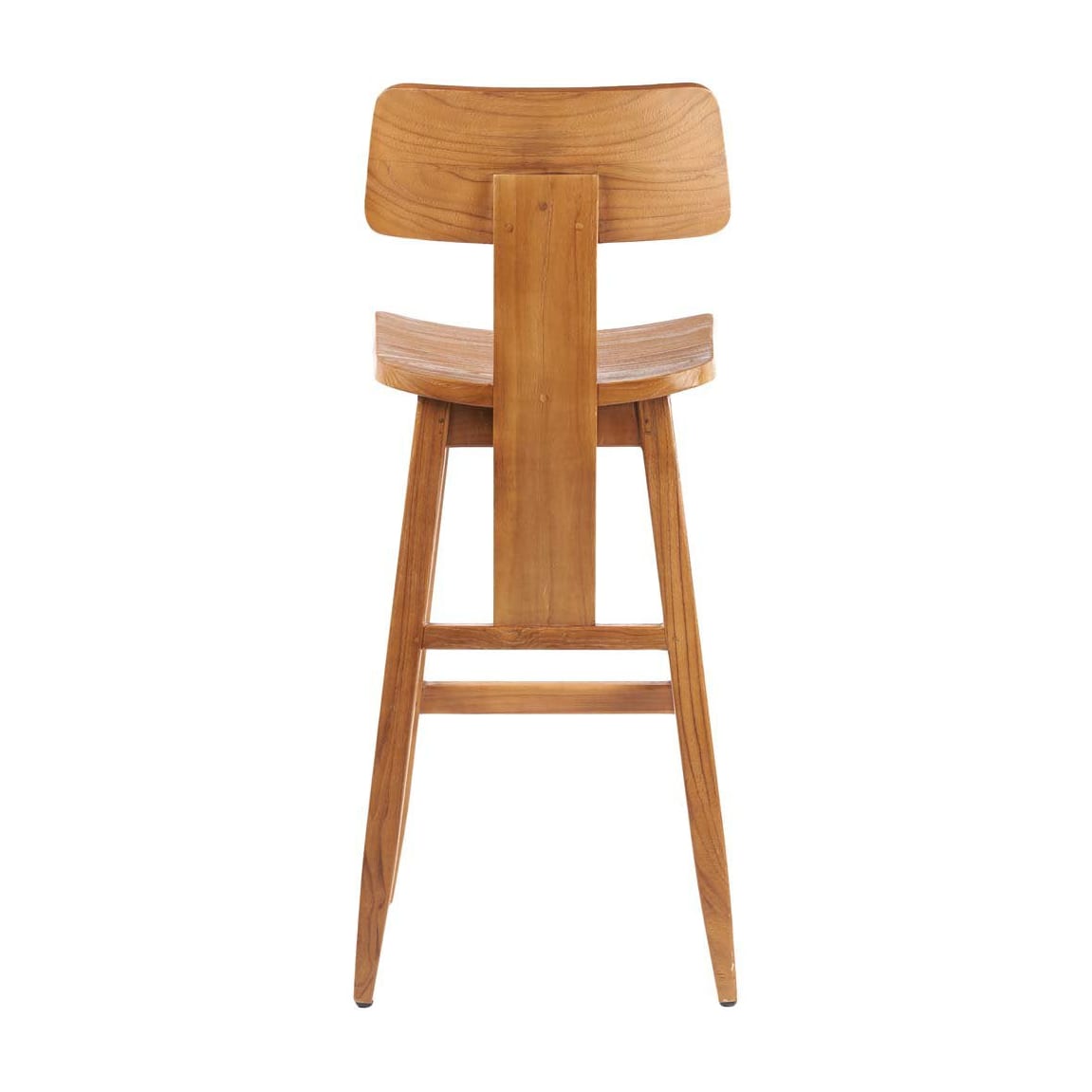 Chaise de bar en teck massif naturel 51x47x109cm LovYa - Bazar Bizar — vue 5