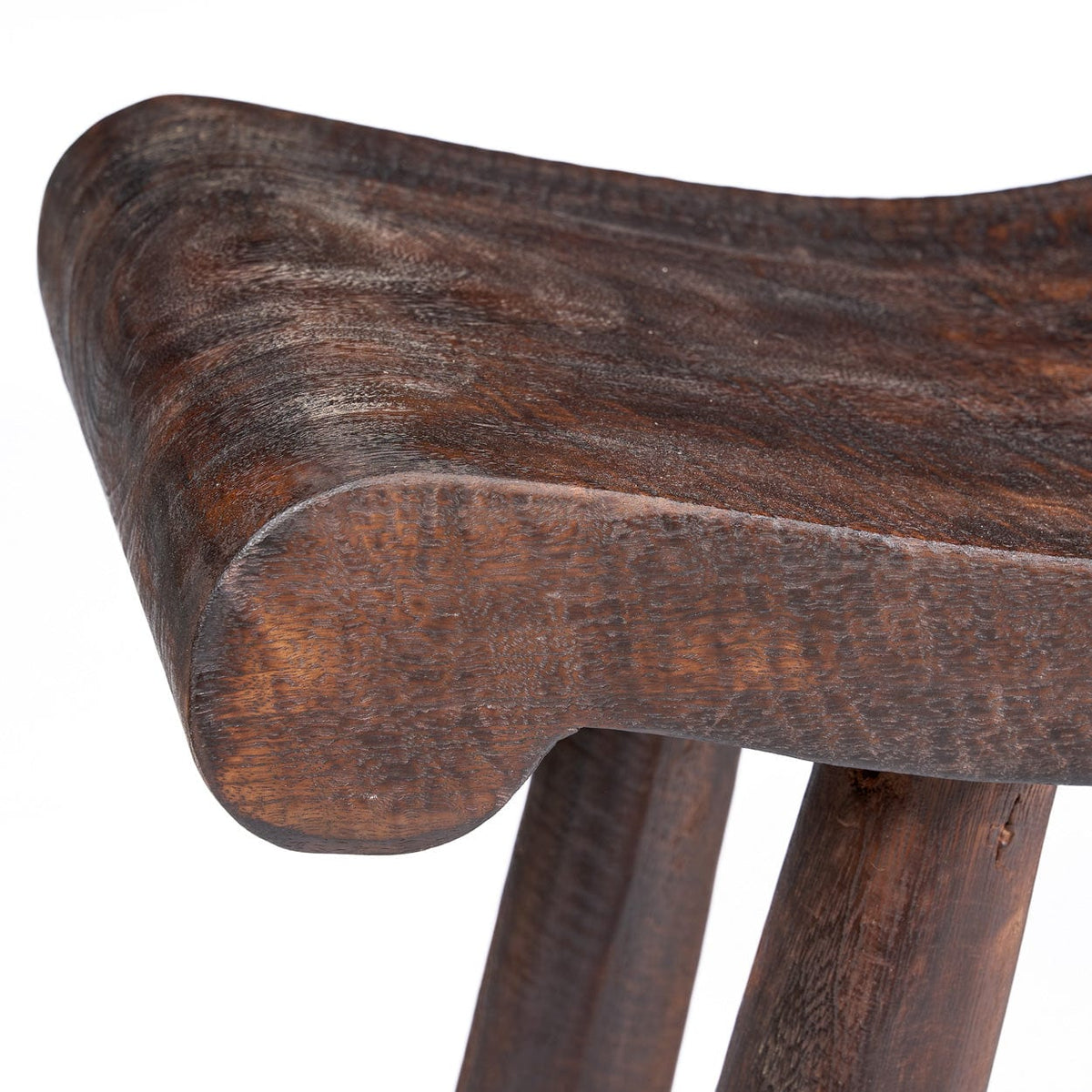 Banc en bois de manguier massif marron foncé 155x35x50cm Lombok Wave - Bazar Bizar — vue 4
