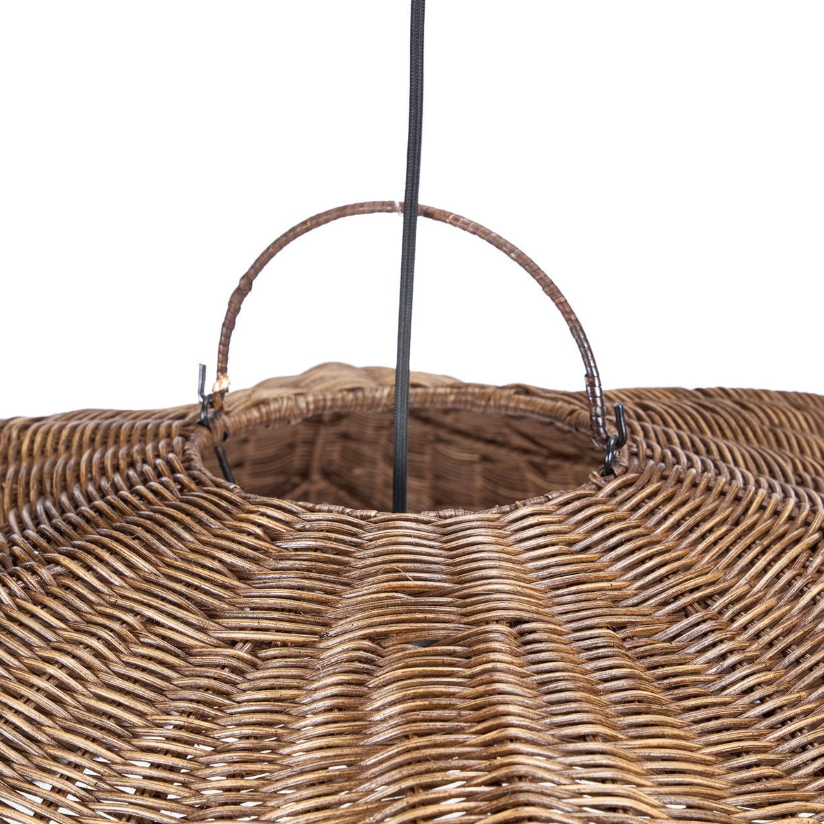 Suspension en rotin tressé brun foncé 103cm Wave - Bazar Bizar — vue 5