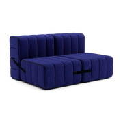 Canapé 2 places en tissu Jet bleu 136x102x68cm Curt - Ambivalenz — vue 4