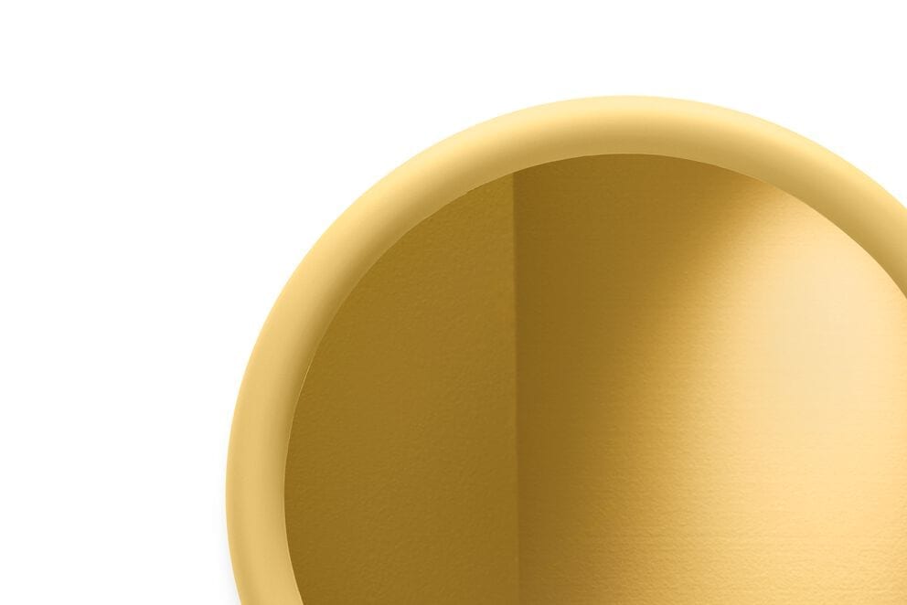 Miroir mural rond en mousse souple jaune 60cm Mirage Halo - Fatboy — vue 7